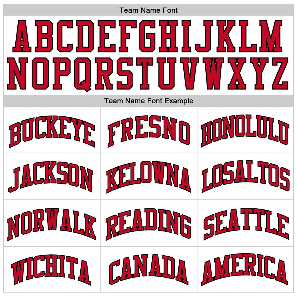 Custom White Red-Black Authentic Throwback Basketball Jersey photo 3