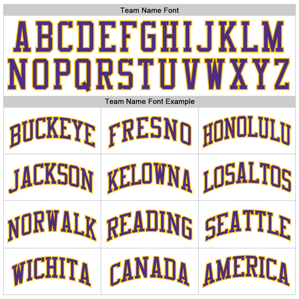 Custom White Purple-Gold Authentic Throwback Basketball Jersey photo 3