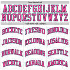 Custom White Light Blue-Pink Authentic Throwback Basketball Jersey photo 2