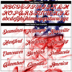 Custom White Red-Purple 3D American Flag Performance T-Shirt photo 1