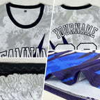 Custom White White-Royal Round Neck Sublimation Basketball Uniform Jersey photo 2