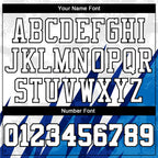 Custom White White-Royal Round Neck Sublimation Basketball Uniform Jersey photo 4