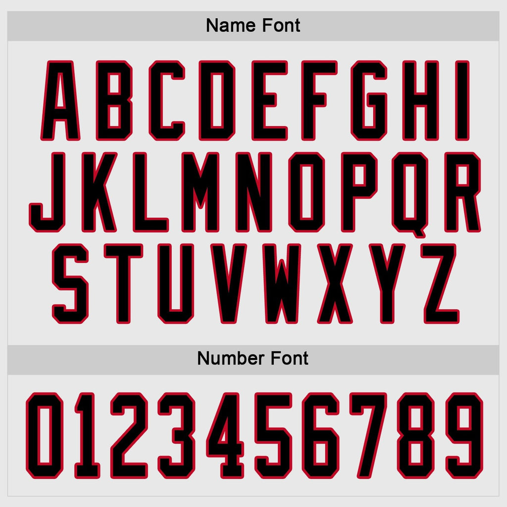 Custom White Black-Red Hockey Jersey photo 3
