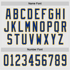 Custom White Royal-Gold Hockey Jersey photo 3