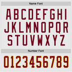 Custom White Maroon-Gold Hockey Jersey photo 3