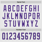 Custom White Purple-Gray Hockey Jersey photo 3