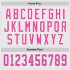 Custom White Pink-Light Blue Hockey Jersey photo 3