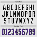 Custom White Purple-Black Hockey Jersey photo 3