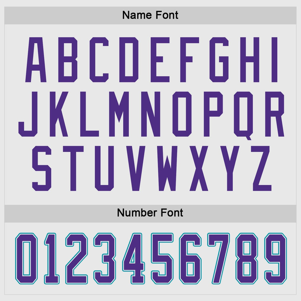 Custom White Purple-Teal Hockey Jersey photo 3