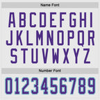 Custom White Purple-Teal Hockey Jersey photo 3