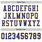Custom White Royal-Gold Mesh Authentic Football Jersey photo 2
