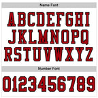 Custom White Red-Black Mesh Authentic Football Jersey photo 3