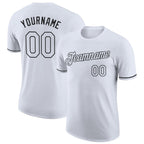 Custom White White-Black Performance T-Shirt photo 1