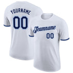 Custom White Navy-Powder Blue Performance T-Shirt photo 1