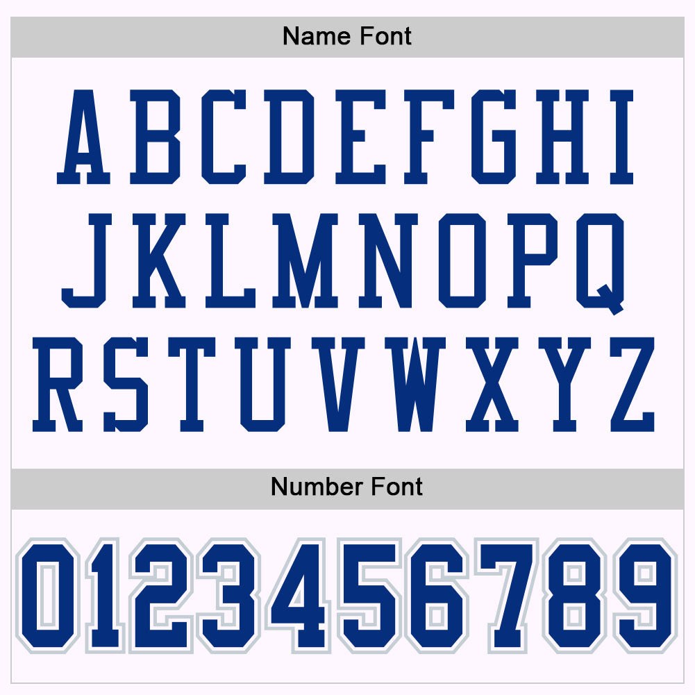 Custom White Royal-Silver Mesh Authentic Football Jersey photo 3