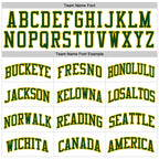 Custom White Green-Gold Authentic Throwback Basketball Jersey photo 3