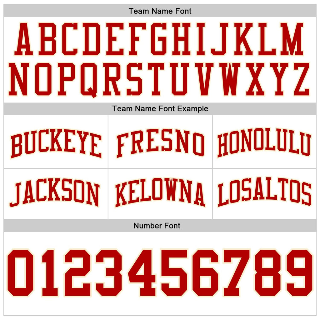 Custom White Red-Cream Authentic Throwback Basketball Shorts photo 2