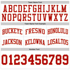 Custom White Red-Cream Authentic Throwback Basketball Shorts photo 2