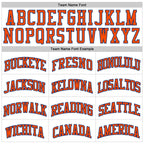 Custom White Orange-Royal Authentic Throwback Basketball Jersey photo 2