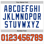Custom White Orange-Royal Authentic Throwback Basketball Jersey photo 3