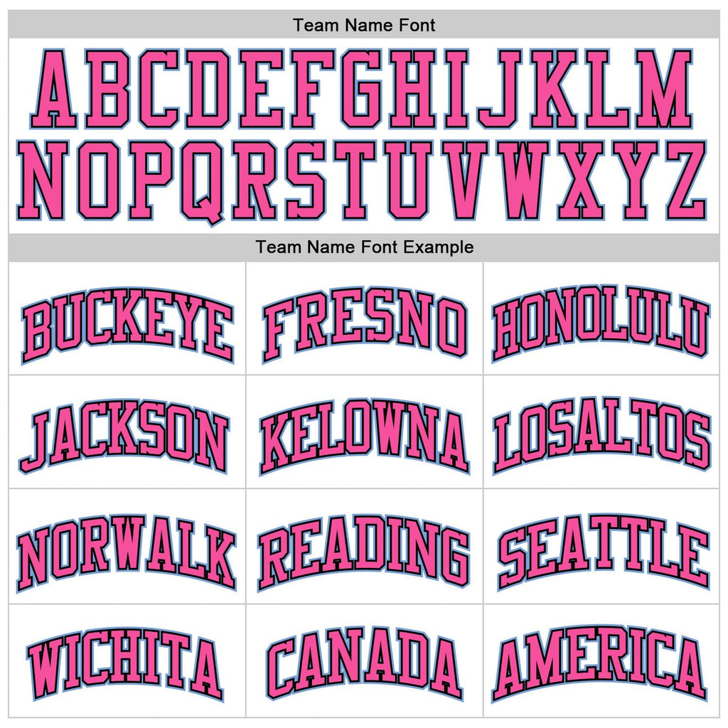 Custom White Black Pinstripe Light Blue-Pink Authentic Basketball Jersey photo 2