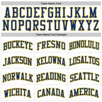 Custom White Royal Pinstripe Royal-Gold Authentic Basketball Jersey photo 2