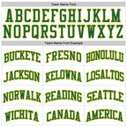 Custom White Kelly Green Pinstripe Kelly Green-Gold Authentic Basketball Jersey photo 2