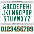 Custom White Kelly Green Pinstripe Kelly Green-Orange Authentic Basketball Jersey photo 3