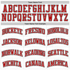Custom White Red-Black Authentic Throwback Basketball Jersey photo 2