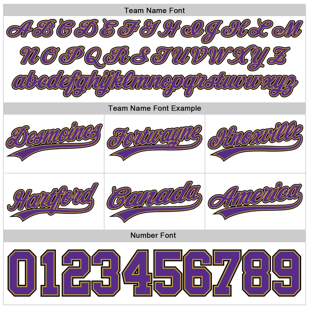 Custom White Purple Old Gold-Black Authentic Throwback Basketball Shorts photo 3