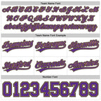 Custom White Purple Old Gold-Black Authentic Throwback Basketball Shorts photo 3