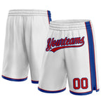 Custom White Red-Royal Authentic Basketball Shorts photo 1