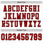 Custom White Red-Black Mesh Authentic Football Jersey photo 3