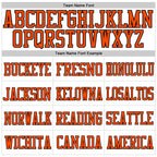 Custom White Orange-Black Mesh Authentic Football Jersey photo 2