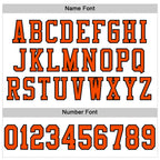 Custom White Orange-Black Mesh Authentic Football Jersey photo 3