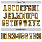 Custom White Old Gold-Black Mesh Authentic Football Jersey photo 3