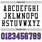 Custom White Purple Gray-Black Mesh Authentic Football Jersey photo 2