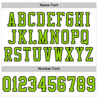 Custom White Neon Green-Black Mesh Authentic Football Jersey photo 3