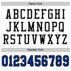 Custom White Royal-Black Mesh Authentic Football Jersey photo 3
