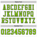 Custom White Neon Green-Navy Mesh Authentic Football Jersey photo 3