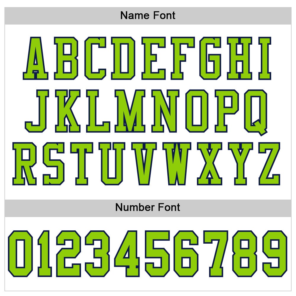 Custom White Neon Green-Navy Mesh Authentic Football Jersey photo 3
