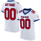 Custom White Red-Royal Mesh Authentic Football Jersey photo 1