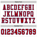 Custom White Red-Royal Mesh Authentic Football Jersey photo 3