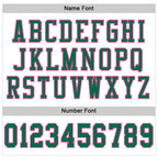 Custom White Kelly Green-Pink Mesh Authentic Football Jersey photo 3