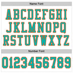 Custom White Aqua-Orange Mesh Authentic Football Jersey photo 2
