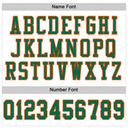 Custom White Kelly Green-Orange Mesh Authentic Football Jersey photo 4