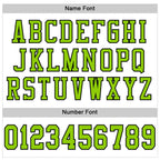 Custom White Neon Green-Black Mesh Authentic Football Jersey photo 3