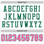 Custom White Pink-Kelly Green Mesh Authentic Football Jersey photo 1