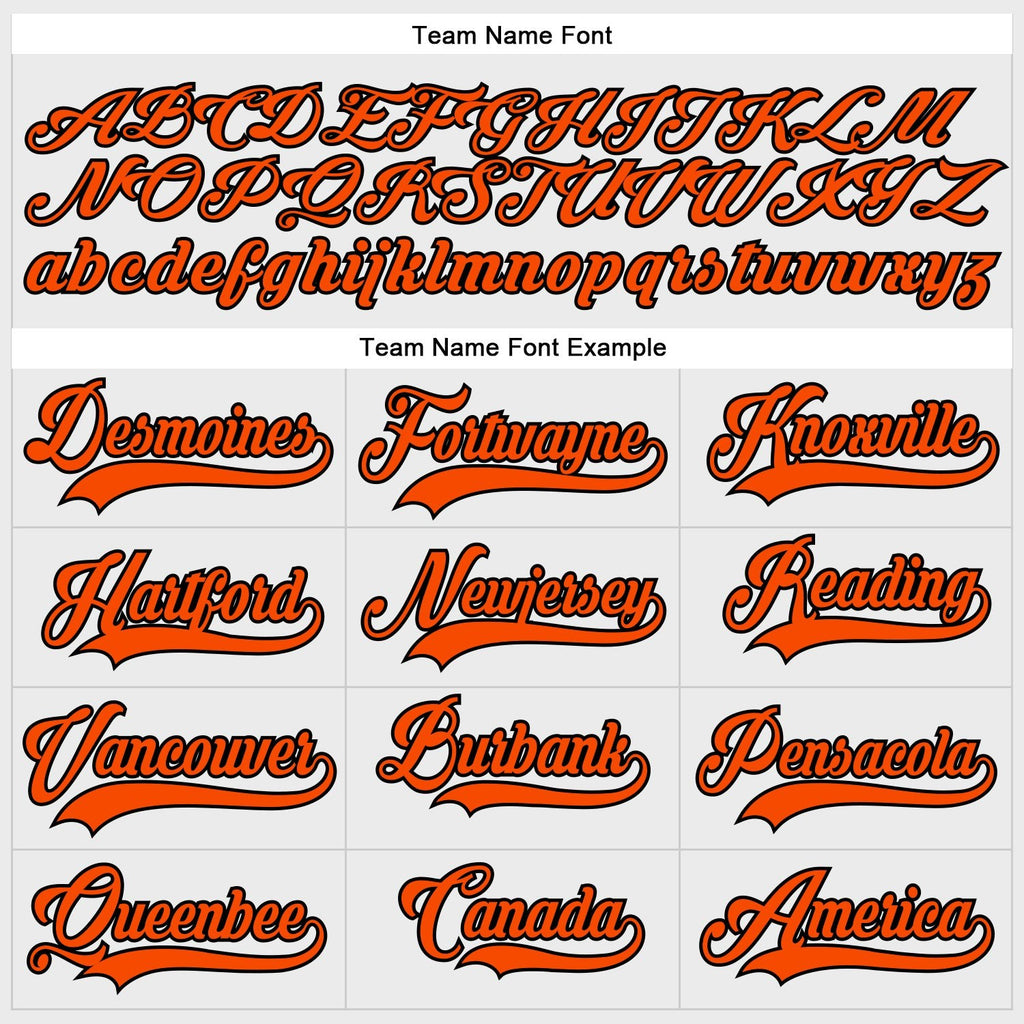 Custom White Orange-Black Hockey Lace Neck Jersey photo 3