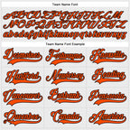 Custom White Orange-Black Hockey Lace Neck Jersey photo 3